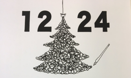 18年12月10日 校舎ブログ 自分のイラストを添えて クリスマスカードを作ろう 無料体験授業 総合学園ヒューマンアカデミー名古屋校