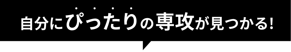 自分にぴったりの専攻が見つかる!